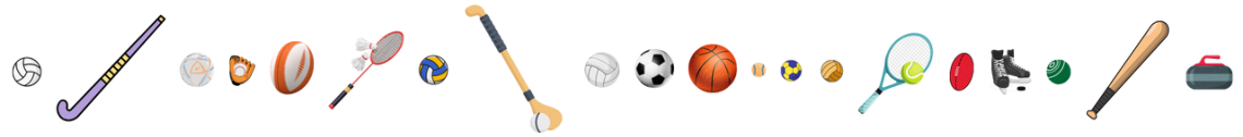 A variety of sports equipment.